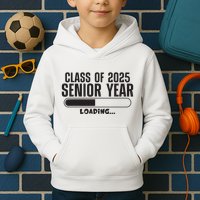 Class Of 2025 Senior Year Loading Funny Senior 2025 Kids Hoodie
