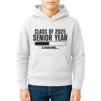 Class Of 2025 Senior Year Loading Funny Senior 2025 Kids Hoodie