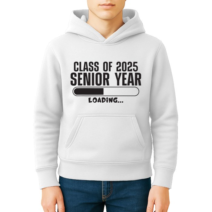 Class Of 2025 Senior Year Loading Funny Senior 2025 Kids Hoodie