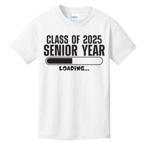 Class Of 2025 Senior Year Loading Funny Senior 2025 Kids T-Shirt