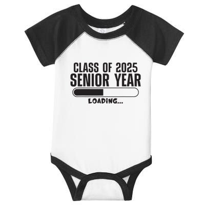 Class Of 2025 Senior Year Loading Funny Senior 2025 Infant Baby Jersey Bodysuit