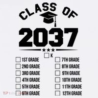 Class Of 2037 Grow With Me Checklist Kindergarten 12th Grade Apron