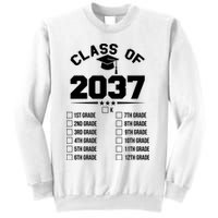Class Of 2037 Grow With Me Checklist Kindergarten 12th Grade Sweatshirt