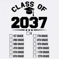 Class Of 2037 Grow With Me Checklist Kindergarten 12th Grade Sweatshirt