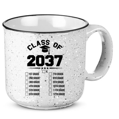 Class Of 2037 Grow With Me Checklist Kindergarten 12th Grade 15oz Campfire Ceramic Mug