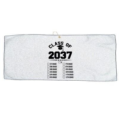 Class Of 2037 Grow With Me Checklist Kindergarten 12th Grade Large Microfiber Waffle Golf Towel