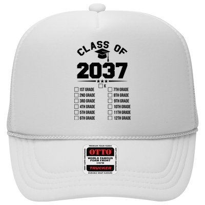 Class Of 2037 Grow With Me Checklist Kindergarten 12th Grade Trucker Hat