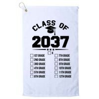 Class Of 2037 Grow With Me Checklist Kindergarten 12th Grade Golf Towel