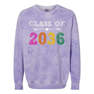 Class Of 2036 Colorful Graduation Gift Colorblast Crewneck Sweatshirt