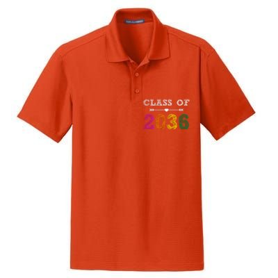 Class Of 2036 Colorful Graduation Gift Dry Zone Grid Polo