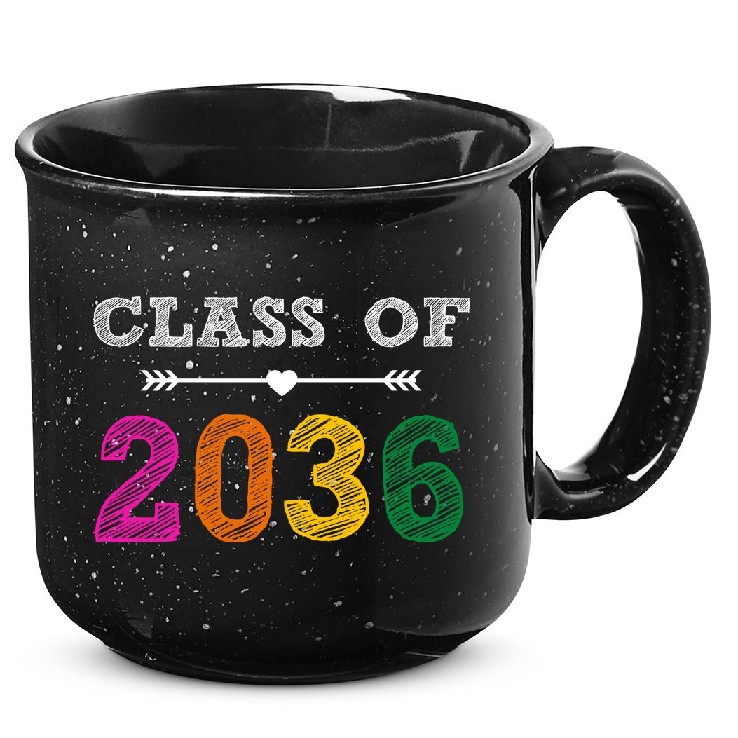 Class Of 2036 Colorful Graduation Gift 15oz Campfire Ceramic Mug