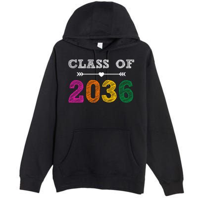 Class Of 2036 Colorful Graduation Gift Premium Pullover Hoodie