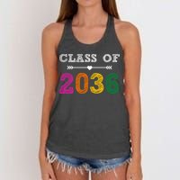 Class Of 2036 Colorful Graduation Gift Women's Knotted Racerback Tank