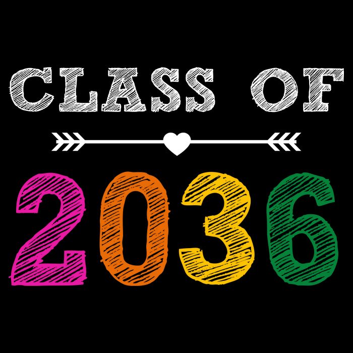 Class Of 2036 Colorful Graduation Gift Women's Knotted Racerback Tank