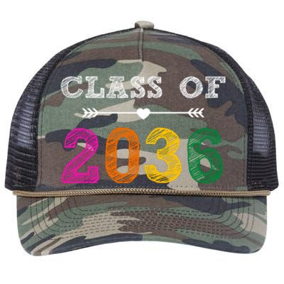 Class Of 2036 Colorful Graduation Gift Retro Rope Trucker Hat Cap