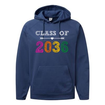 Class Of 2036 Colorful Graduation Gift Performance Fleece Hoodie