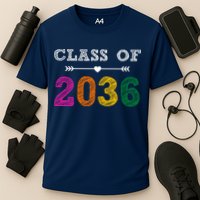 Class Of 2036 Colorful Graduation Gift Performance Shirt