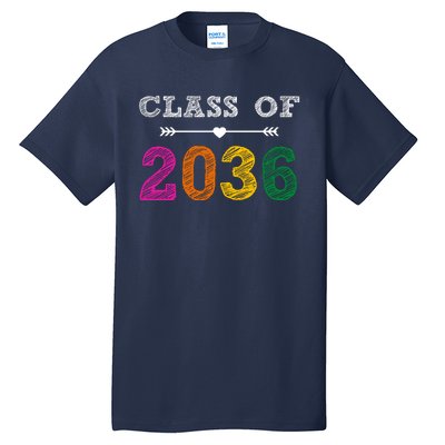 Class Of 2036 Colorful Graduation Gift Tall T-Shirt