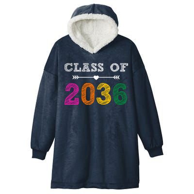 Class Of 2036 Colorful Graduation Gift Hooded Wearable Blanket