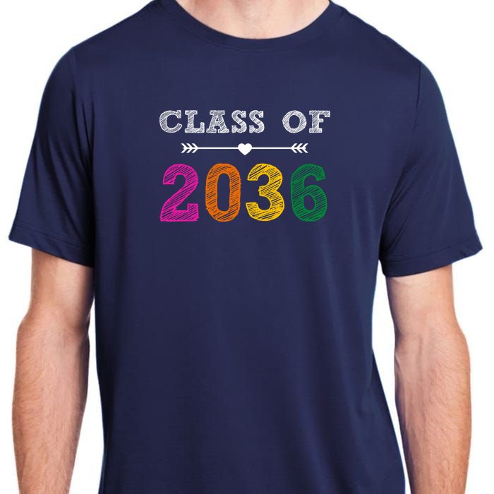 Class Of 2036 Colorful Graduation Gift Adult ChromaSoft Performance T-Shirt