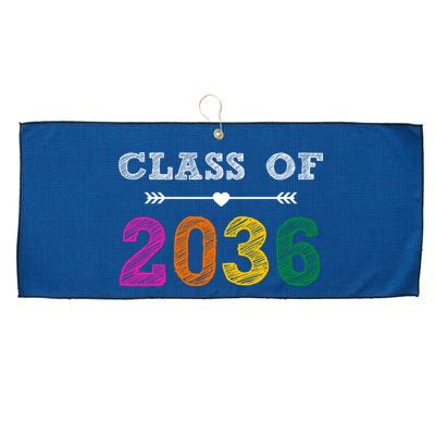 Class Of 2036 Colorful Graduation Gift Large Microfiber Waffle Golf Towel