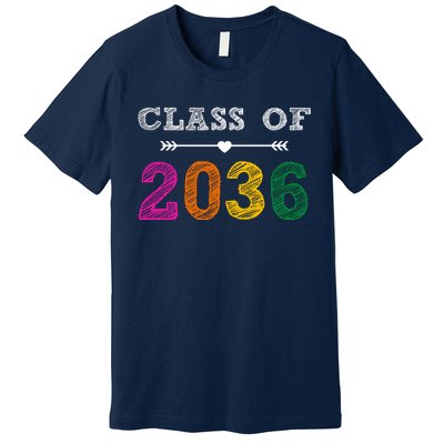 Class Of 2036 Colorful Graduation Gift Premium T-Shirt