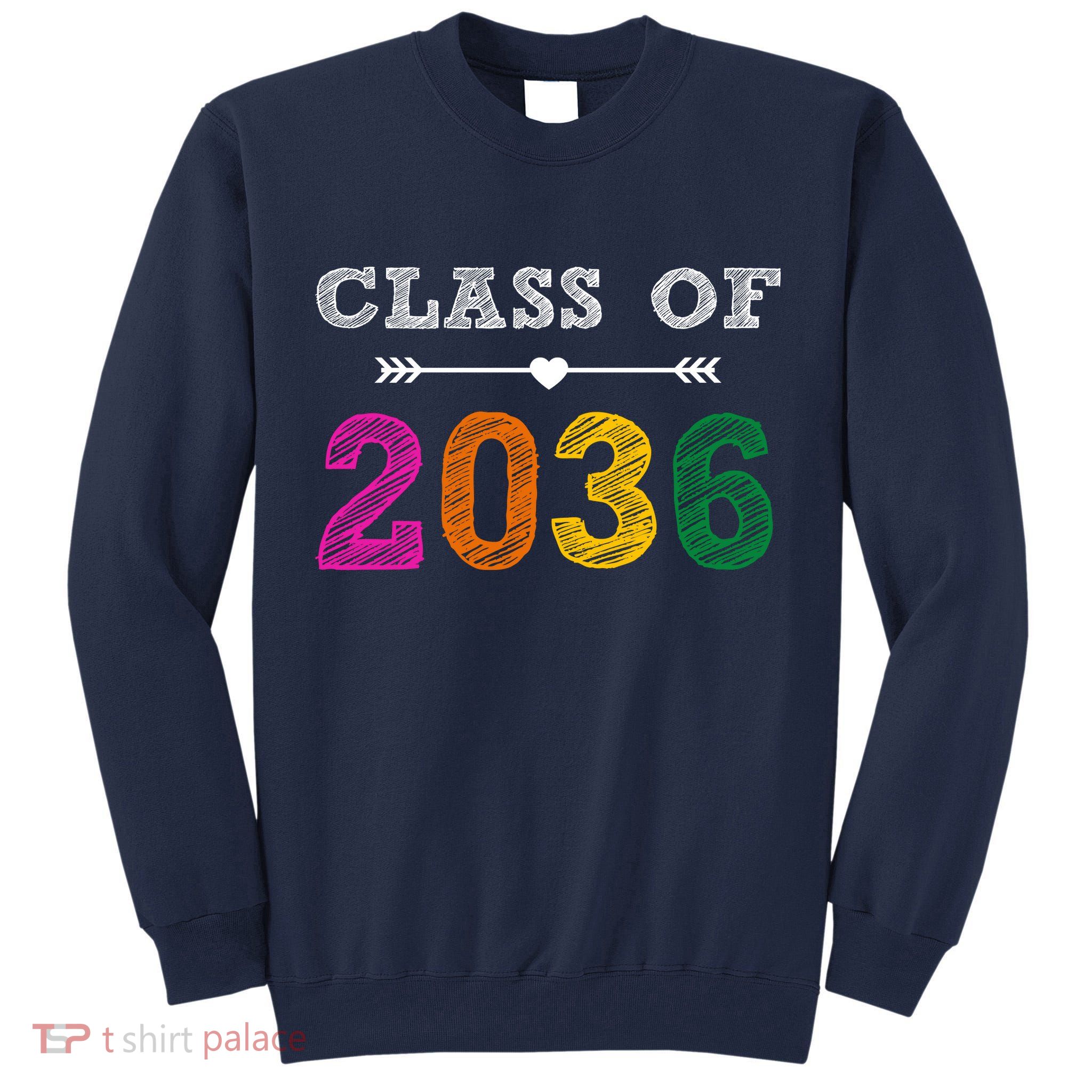 Class Of 2036 Colorful Graduation Gift Tall Sweatshirt