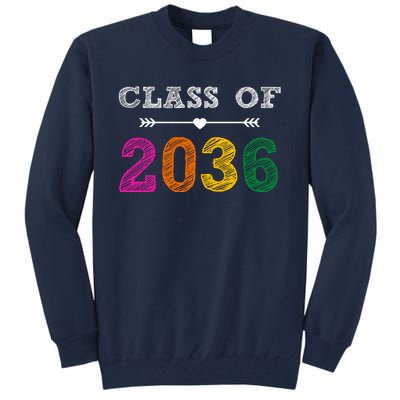 Class Of 2036 Colorful Graduation Gift Tall Sweatshirt