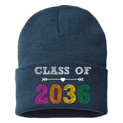 Class Of 2036 Colorful Graduation Gift Sustainable Knit Beanie