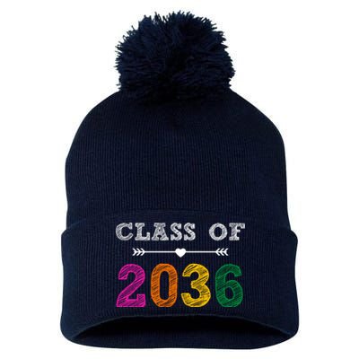 Class Of 2036 Colorful Graduation Gift Pom Pom 12in Knit Beanie