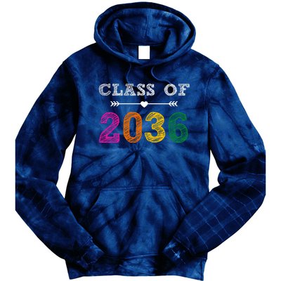 Class Of 2036 Colorful Graduation Gift Tie Dye Hoodie