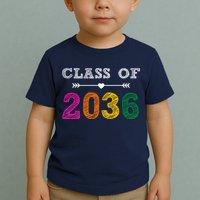 Class Of 2036 Colorful Graduation Gift Toddler T-Shirt