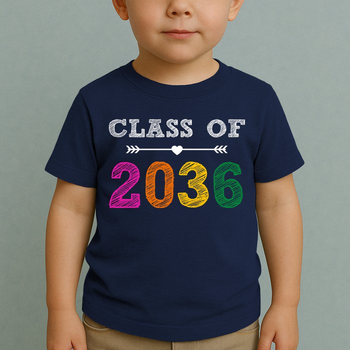 Class Of 2036 Colorful Graduation Gift Toddler T-Shirt