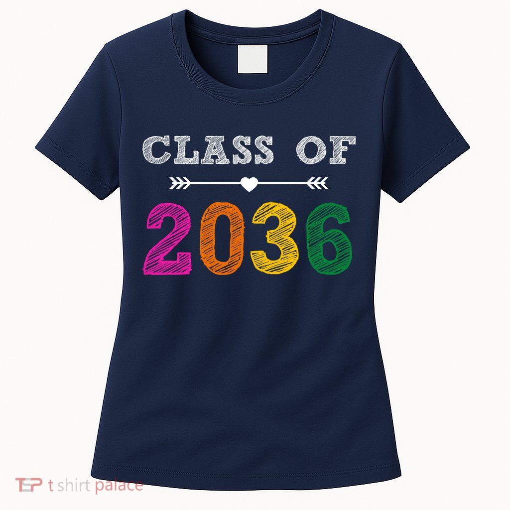 Class Of 2036 Colorful Graduation Gift Womens T-Shirt
