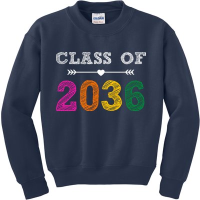 Class Of 2036 Colorful Graduation Gift Kids Sweatshirt