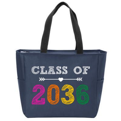 Class Of 2036 Colorful Graduation Gift Zip Tote Bag