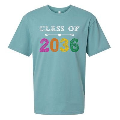 Class Of 2036 Colorful Graduation Gift Sueded Cloud Jersey T-Shirt