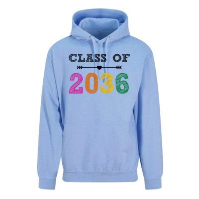 Class Of 2036 Colorful Graduation Gift Unisex Surf Hoodie