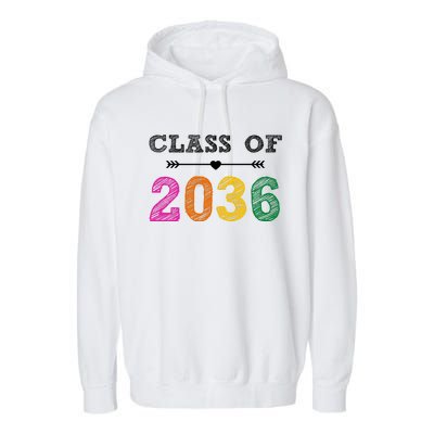 Class Of 2036 Colorful Graduation Gift Garment-Dyed Fleece Hoodie