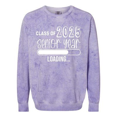 Class Of 2025 Senior Year Loading Senior 2025 Colorblast Crewneck Sweatshirt