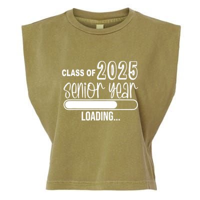 Class Of 2025 Senior Year Loading Senior 2025 Garment-Dyed Women's Muscle Tee