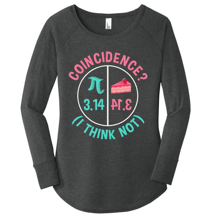 Celebrated On 3-14 March 14th Pi Equals Pie For Pi Day Women's Perfect Tri Tunic Long Sleeve Shirt