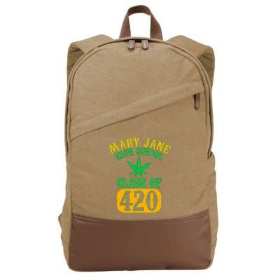 Class Of 420 Marijuana Cannabis Pothead Stoner Cotton Canvas Backpack