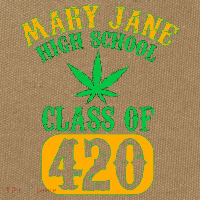 Class Of 420 Marijuana Cannabis Pothead Stoner Cotton Canvas Backpack