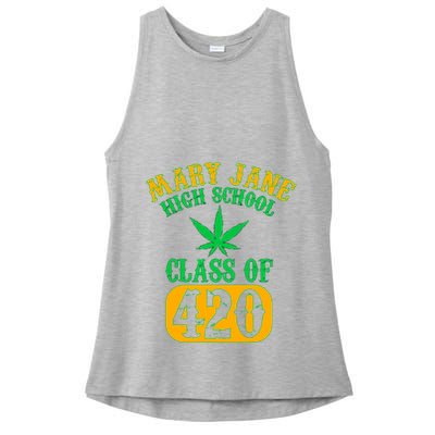 Class Of 420 Marijuana Cannabis Pothead Stoner Ladies PosiCharge Tri-Blend Wicking Tank