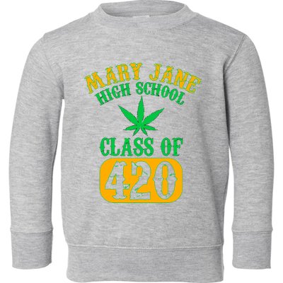 Class Of 420 Marijuana Cannabis Pothead Stoner Toddler Sweatshirt