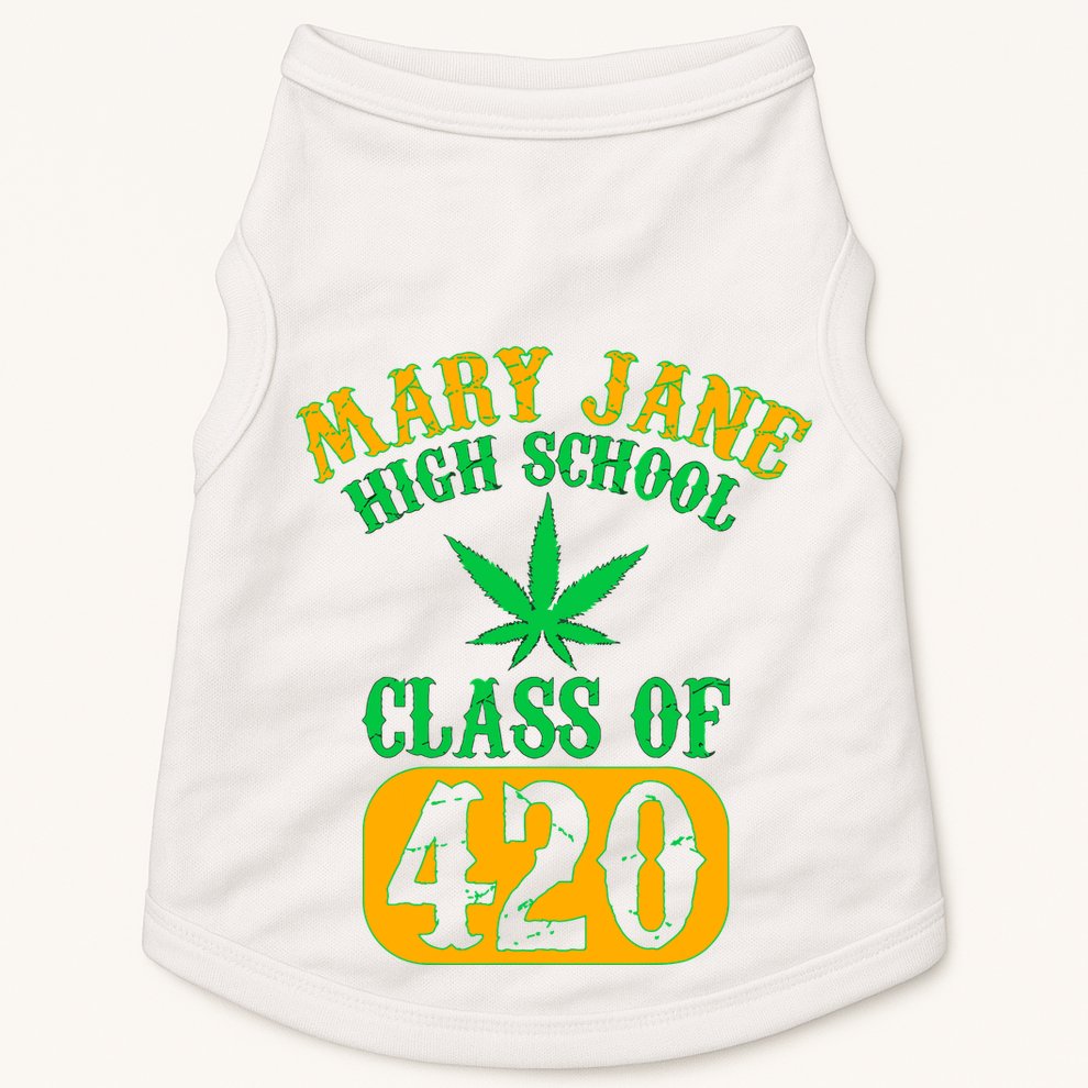 Class Of 420 Marijuana Cannabis Pothead Stoner Doggie Tank