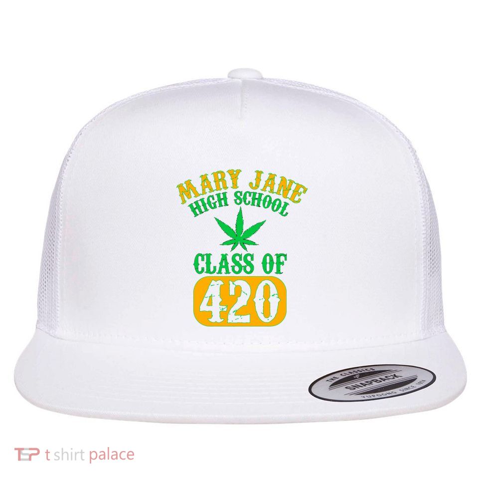 Class Of 420 Marijuana Cannabis Pothead Stoner Flatbill Hat