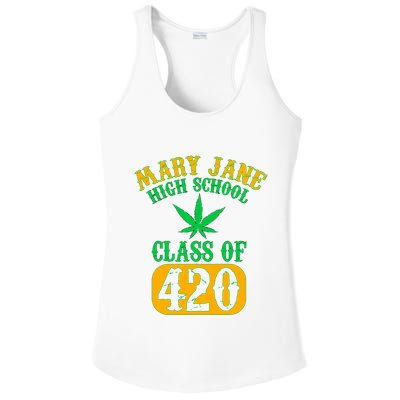 Class Of 420 Marijuana Cannabis Pothead Stoner Ladies PosiCharge Competitor Racerback Tank