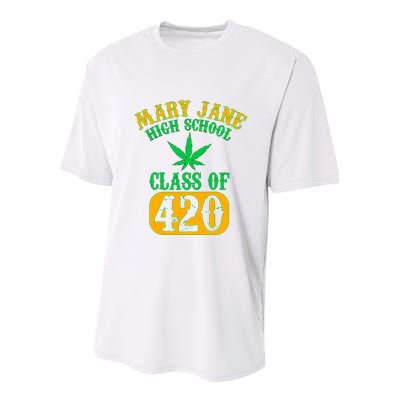 Class Of 420 Marijuana Cannabis Pothead Stoner Youth Performance Sprint T-Shirt
